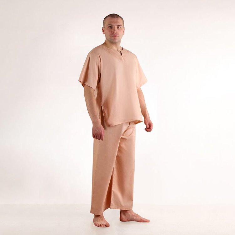 Пижама костюм  для массажа хлопок люкс (размер L, цвет бежевый)
