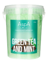 Скраб сахарно-соляной для тела Зеленый Чай и Мята AspA Love, 1 кг.
