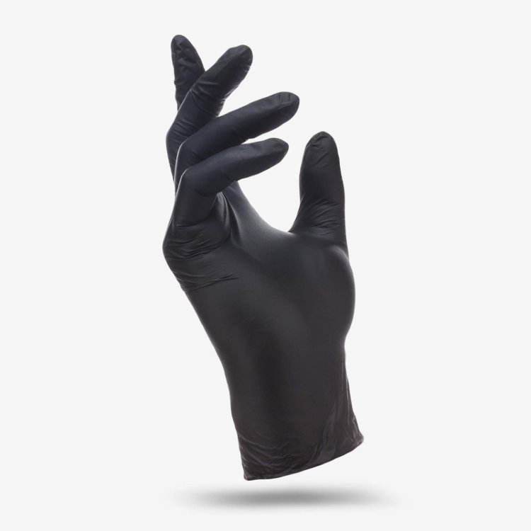 Перчатки нитриловые черные Benovy р-р М 100 шт (50 пар) 