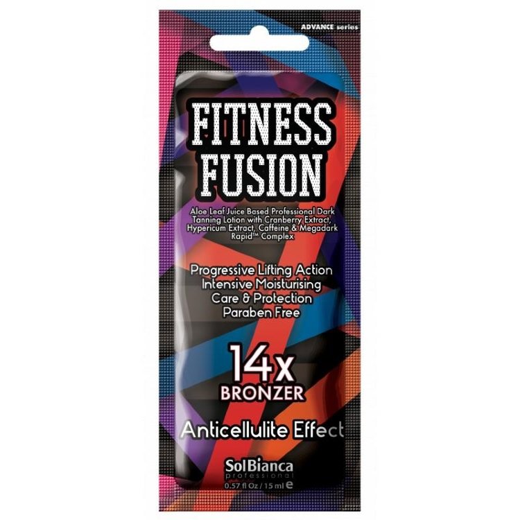 Крем Fitness Fusion с экстрактом ягод клюквы, кофеином, экстрактом зверобоя и бронзаторами Чистовье, 15 мл.