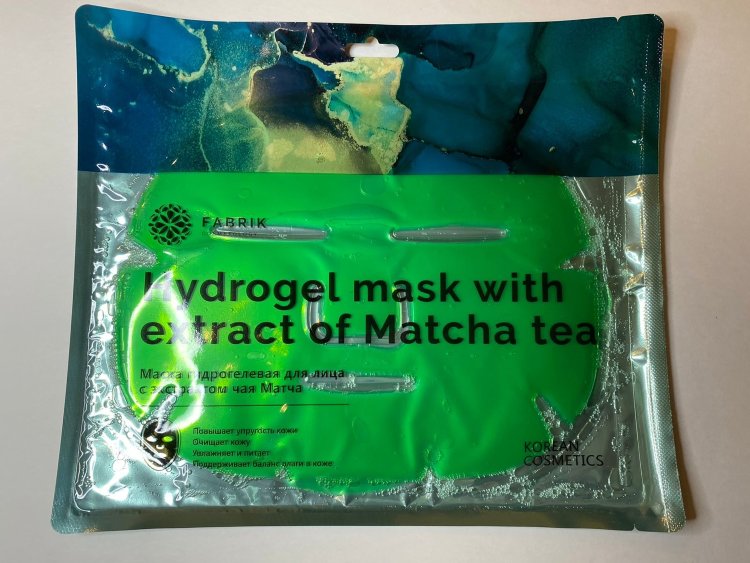Маска для лица гидрогелевая с экстрактом чая Матча Fabrik